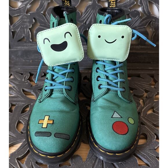 Dr. Martens x Adventure Time BMO 1460 Boots Green Canvas US 6 - Picture 6 of 14